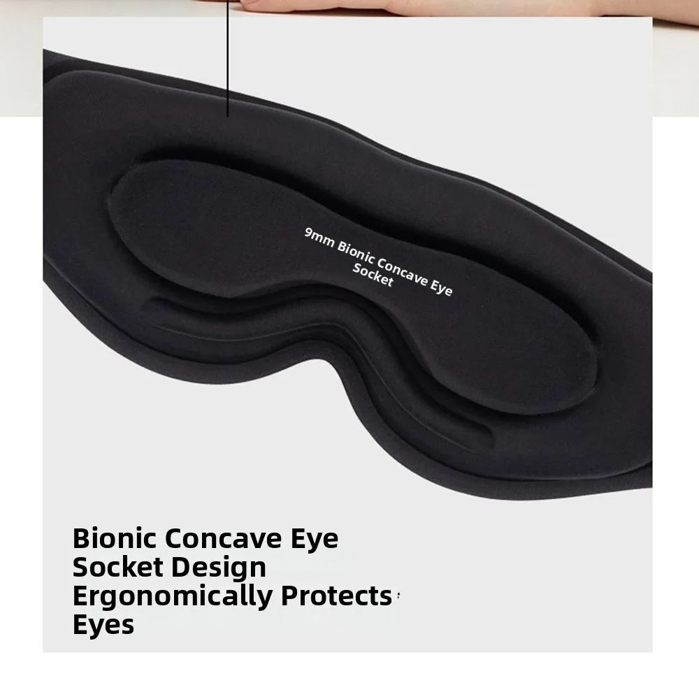 Full-coverage Weighted Eye Mask Breathable Light-blocking 3D Sleep Eye Cover Adjustable Comfortable Travel Relax Eyepatch Women