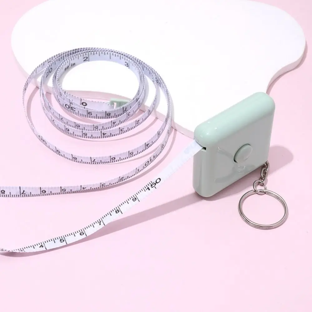 Mini Tape Measure Retractable Measure Clothes Measuring Tape Plastic Square Measurements Tool Portable Sewing Accessories