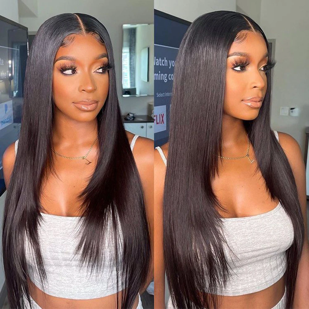 13x6 Hd Lace Bone Straight Frontal Wig Glueless Brazilian Remy Hair 13x4 30 34 Inch Lace Front Wigs Human Hair Pre Plucked