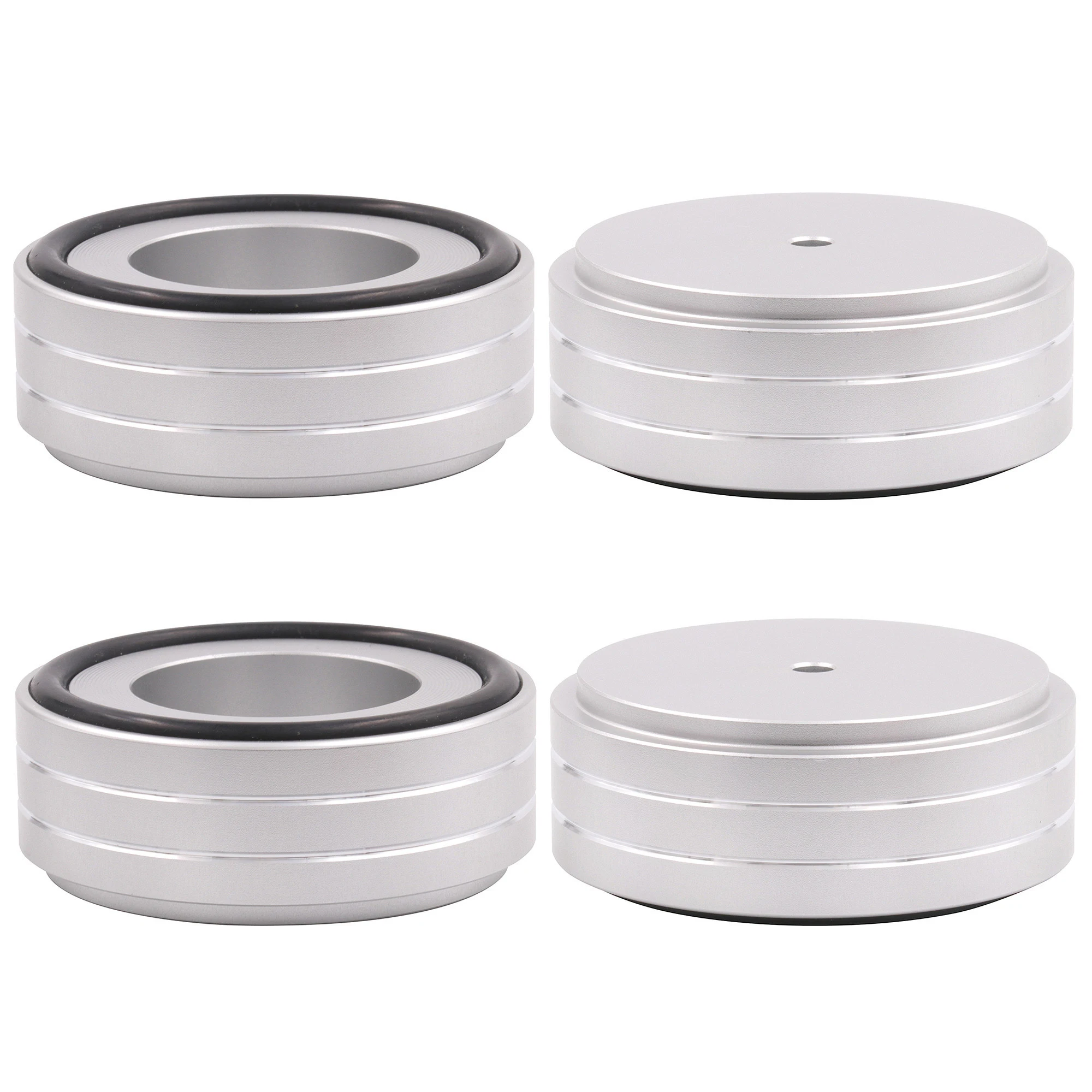 4PCS 58x22mm Aluminum Speaker AMP Isolation Feet Spike Floor Base Audio Radio DAC Computer Chassis Stand