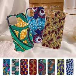 African Wax Fabric Phone Case For iPhone 14 13 12 Mini 11 Pro XS Max X XR SE 6 7 8 Plus Soft Silicone Cover