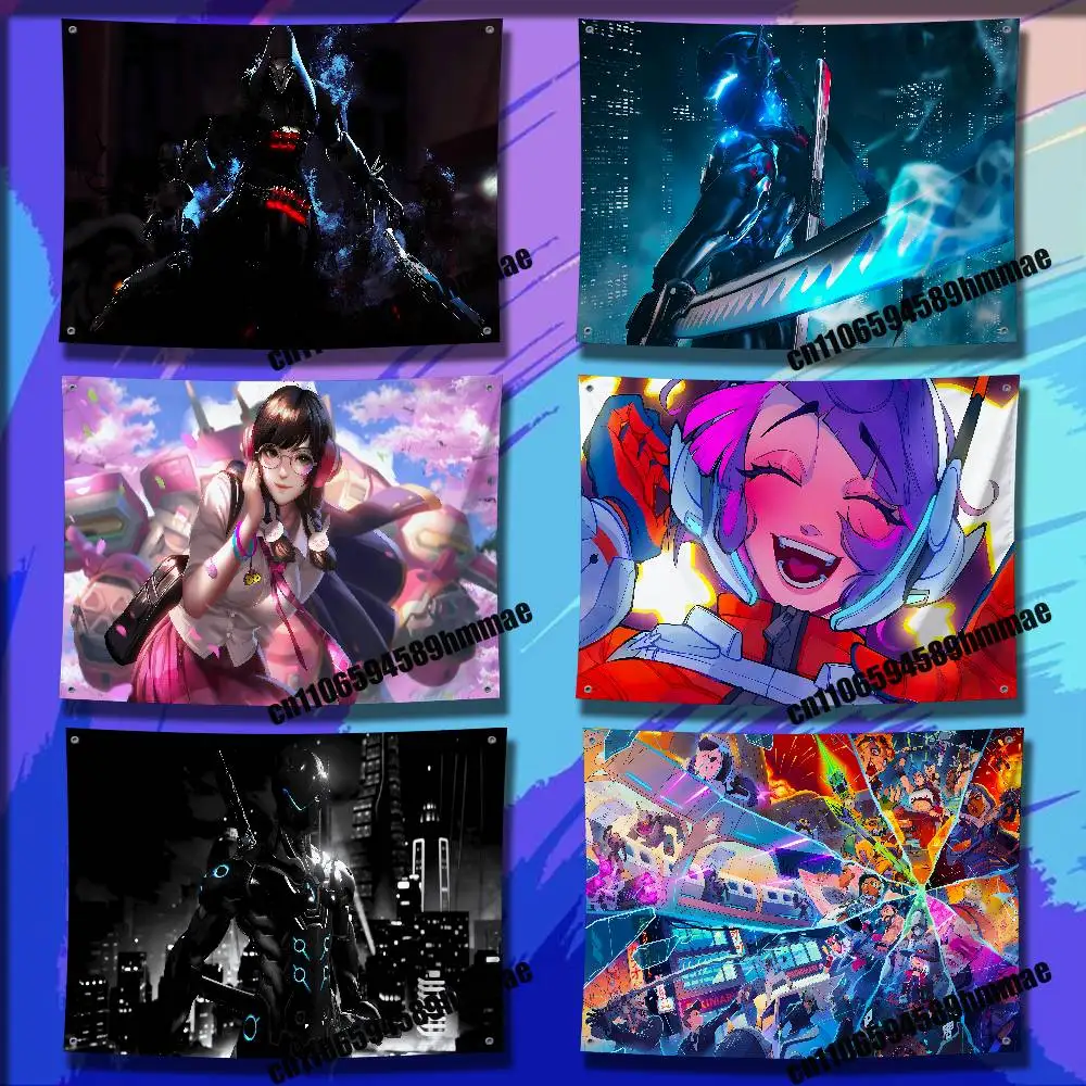 

For Genji OW O-Overwatch Juno Reaper DVA Flag 150*200cm 60*110cm 80*120cm 100*150cm 50*70cm Outdoor Wall Banner Tapestry Cover