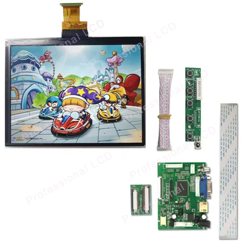 Original 8 Inch LCD HE080IA-01D HJ080IA-01E Screen HE080IA-01F 1024*768 LCD Display Screen With HDMI VGA Control Driver Board