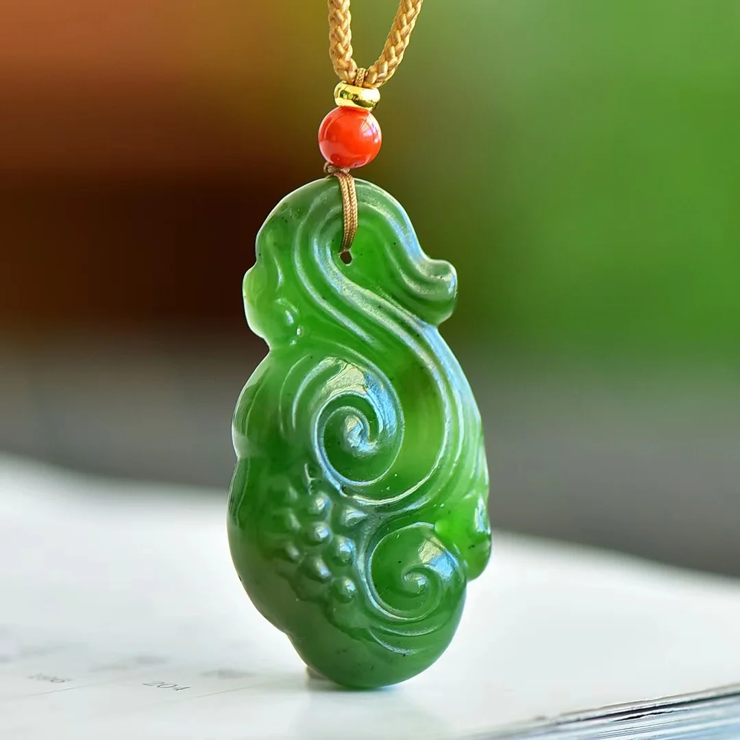 

Exquisite Hotan Jasper Ruyi Auspicious Pendant Jewelry 1238#