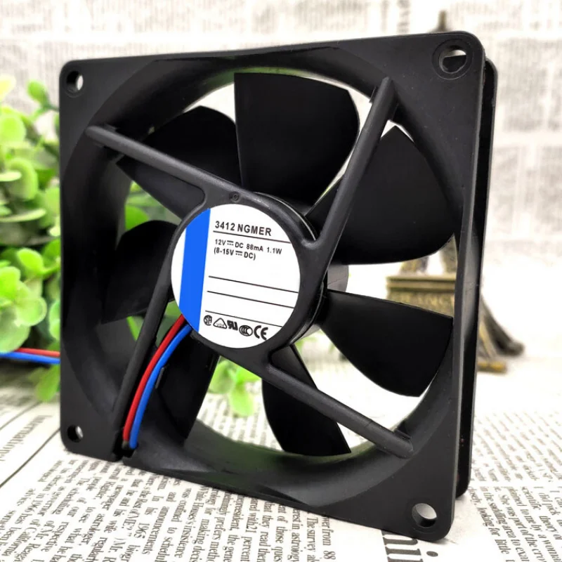 

A+for EBMPAP NEW 3412 NGMER 92x92x25mm 88mA 12V 1.1W 2-wire Silent Cooling Axial fan