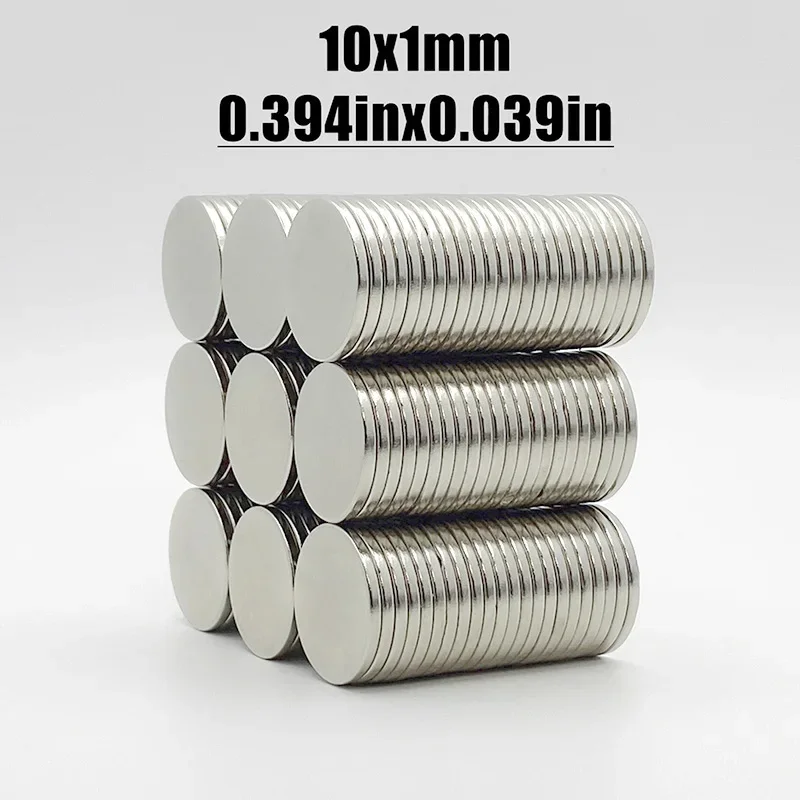 20/50/100/200/500 Pcs 10x1 Neodymium Magnet 10mm x 1mm N35 NdFeB Round Super Powerful Strong Permanent Magnetic imanes Disc 10x1