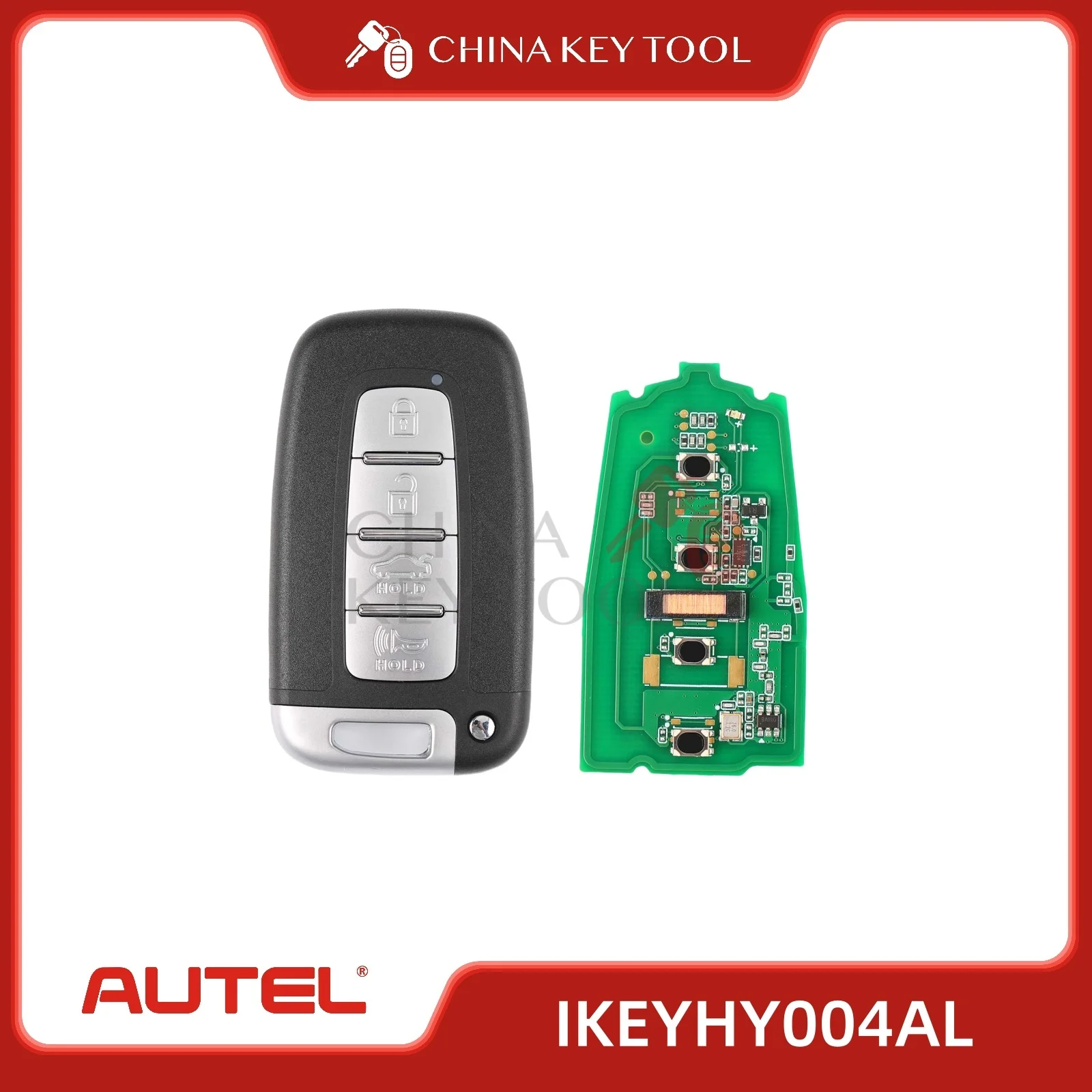 5PCS Autel IKEYHY004AL HY004AL Universal Smart Key 4 Buttons For Hyundai For Autel Smart Key For KM100 IM508 IM608 KM100E
