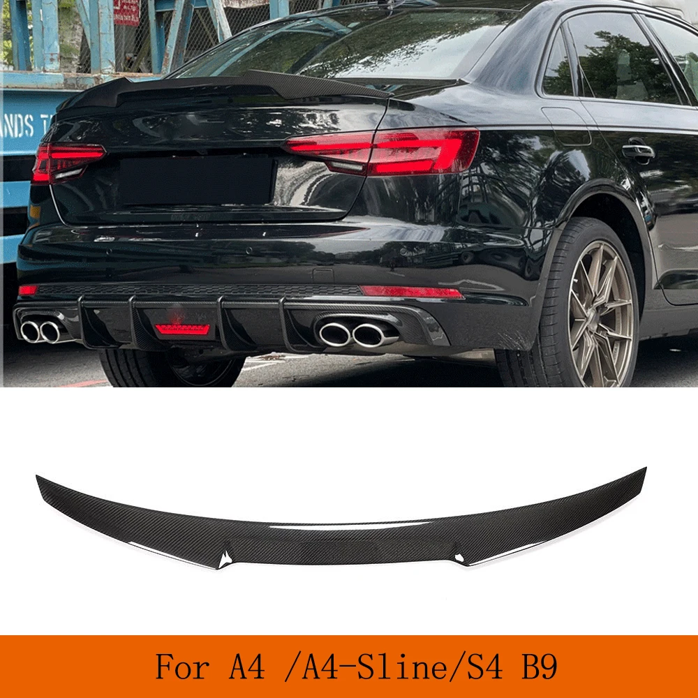 

Carbon Fiber B9 Car Rear Trunk Spoiler Boot Lip Wing Lid Boot Lip Wing for Audi A4 B9 Sline S4 Sedan 2017-2020