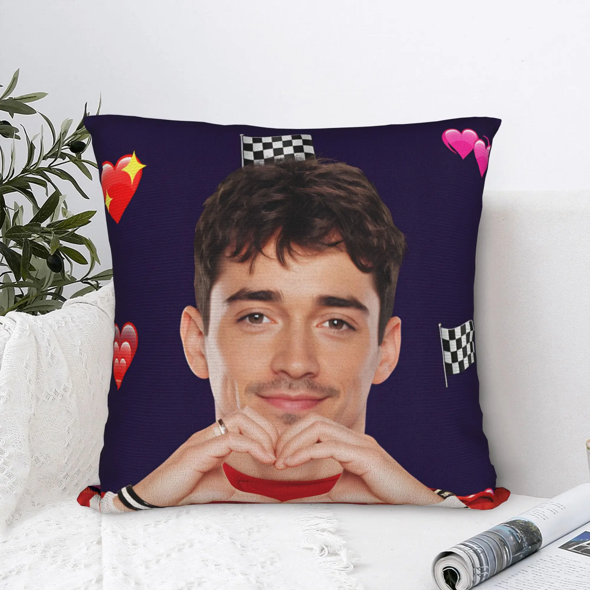 Pillow Case San Charles Leclerc Print  Pillow Cover For Living Room Sofa Vintage Pillowcases