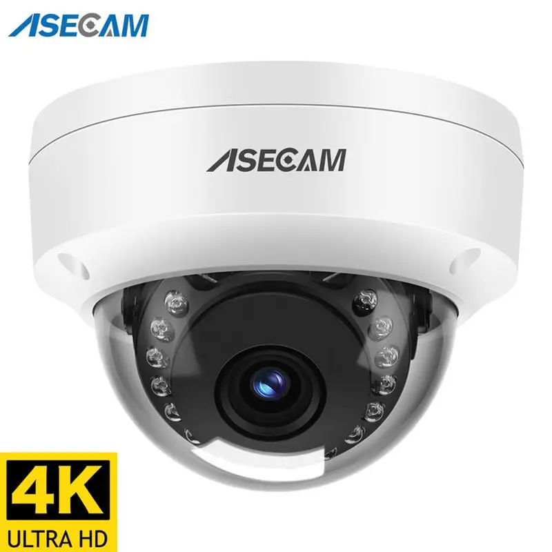 Top 8MP 4K POE IP Camera IK10 Explosion-proof Outdoor H.265 Onvif Metal Dome CCTV Security Protection 4MP Video Surveillance