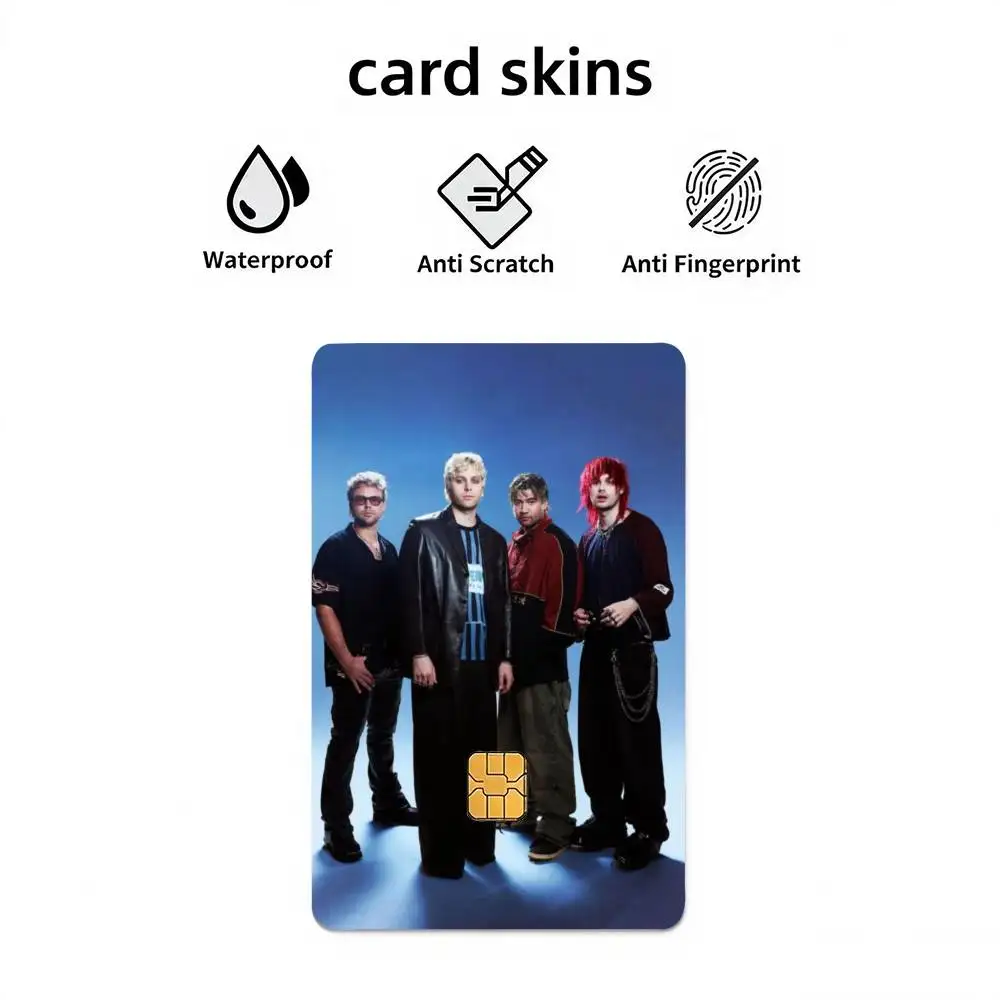 5 5SOS S-Seconds of S-Summer HD Waterproof Card Skins Protective Stickers for Credit Bank Game Cards