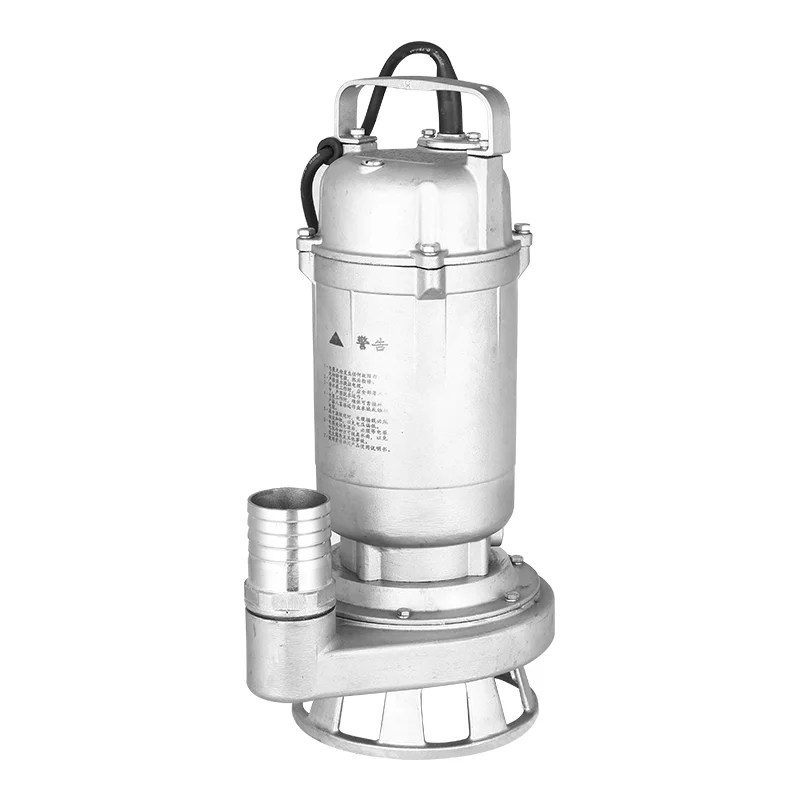 

0.75KW Anti-Clog Stainless Steel Submersible Effluent Pump For Construction Dual Seal Wastewater Transfer Pump