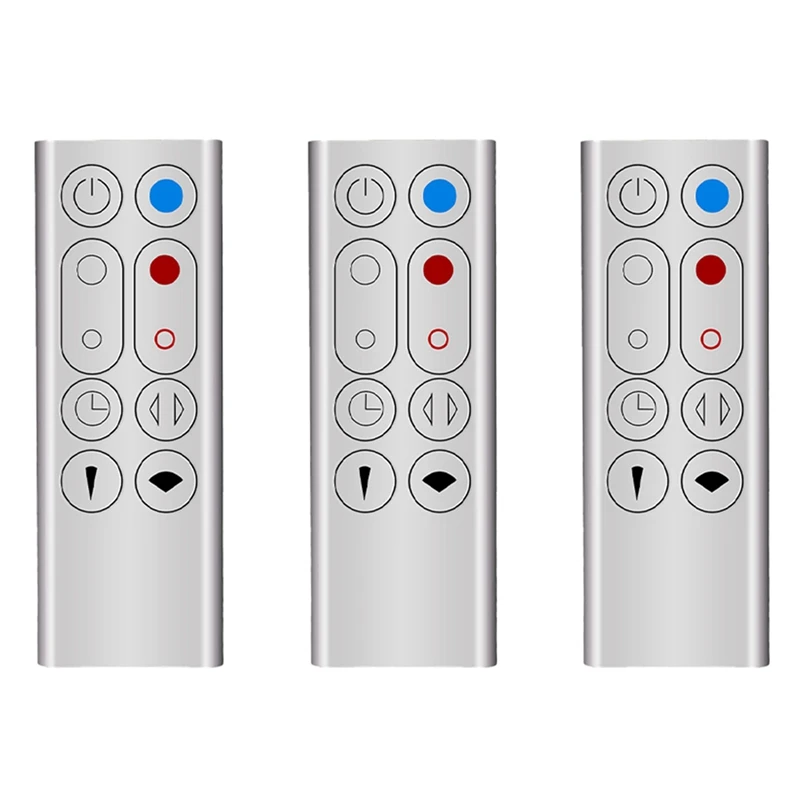 3X Remote Control Pengganti Cocok untuk Dyson AM09 HP00 HP01 Pembersih Udara Kipas Tanpa Daun Remote Control Perak