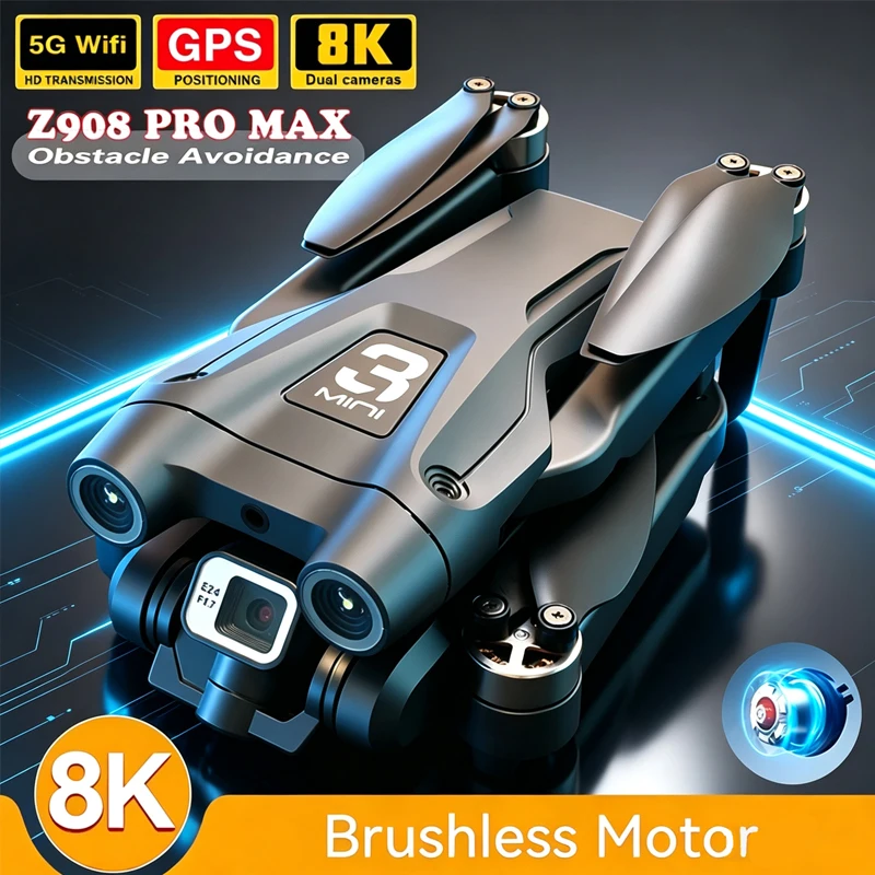 New Z908Max Dual8K GPS 10KM Drone Professional WIFI FPV Obstacle Avoidance Brushless Four-Axis Folding Rc Quadcopter Apron Sell