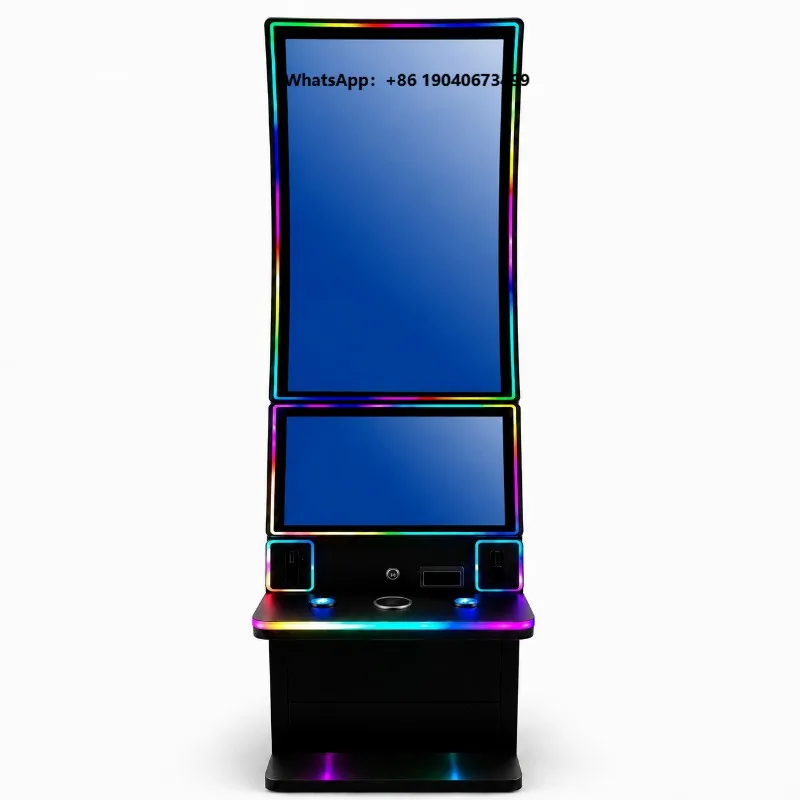 Professional Dual Screen Skill Game Cabinet 43 Inch Curved + 24 Inch Flat  Arcade Machine shi