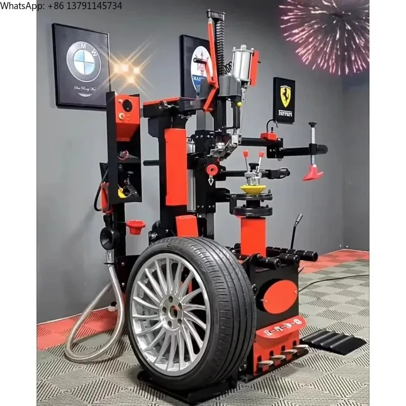 Automatic 12-26 Inches Rim Tire Changer Lean Back Design with Auto Tire Picker for Vehicles and Equipment