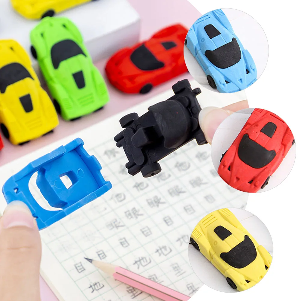 Imagem -06 - dos Desenhos Animados em Forma de Carro Borrachas Borracha Crianças Lápis Borrachas Mini Carro Estudante Papelaria Presente 5.6x2.5x1.5cm Cor Aleatória 20 Peças