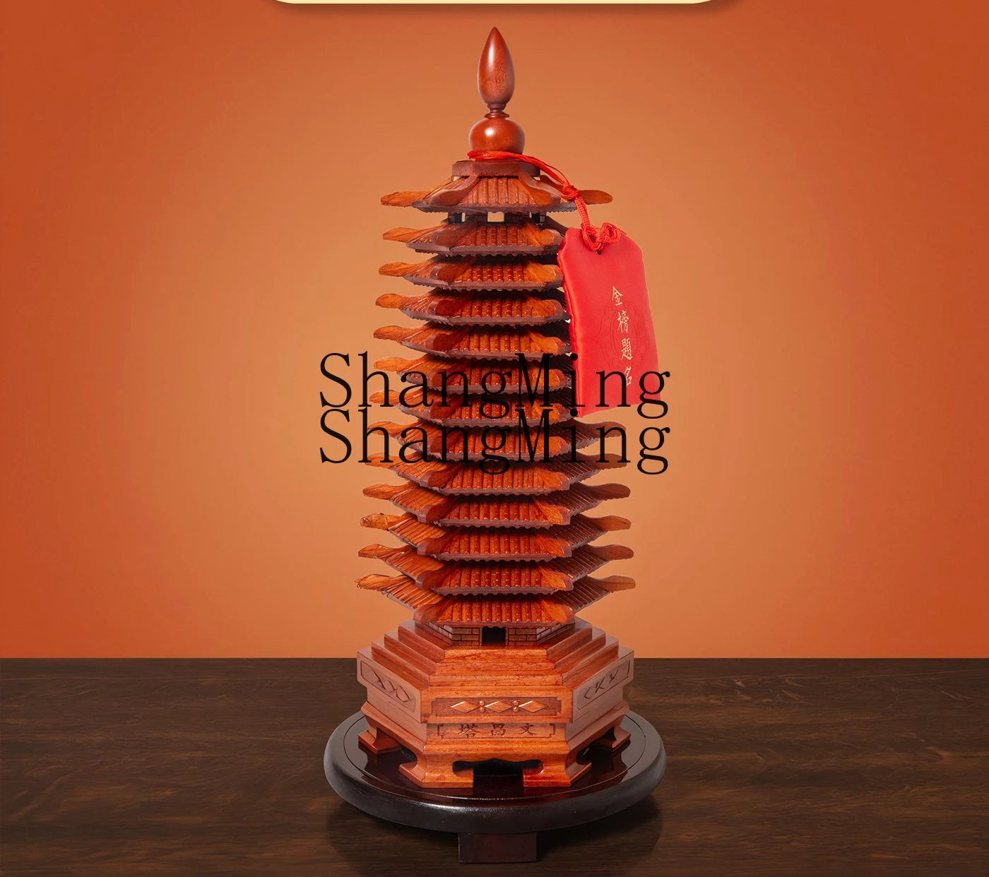 DSA Peach Wood Wenchang Pagoda Ornaments Wenchang Pagoda Tabletop Ornaments Home Crafts Gifts Wholesale
