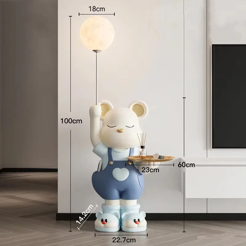 جديد صافي الأحمر زخرفة كبيرة غرفة المعيشة تلفزيون خزانة الطابق الديكور الحديثة ضوء ديكور منزلي فاخر الدب العنيف التخصيص