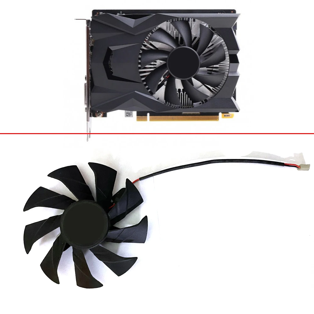 NOWY 87MM 2PIN wentylator chłodnicy wymień wentylator GTX1650 GPU dla wentylatorów chłodzących ZOTAC GeForce GTX 1650 SUPER-4GD6