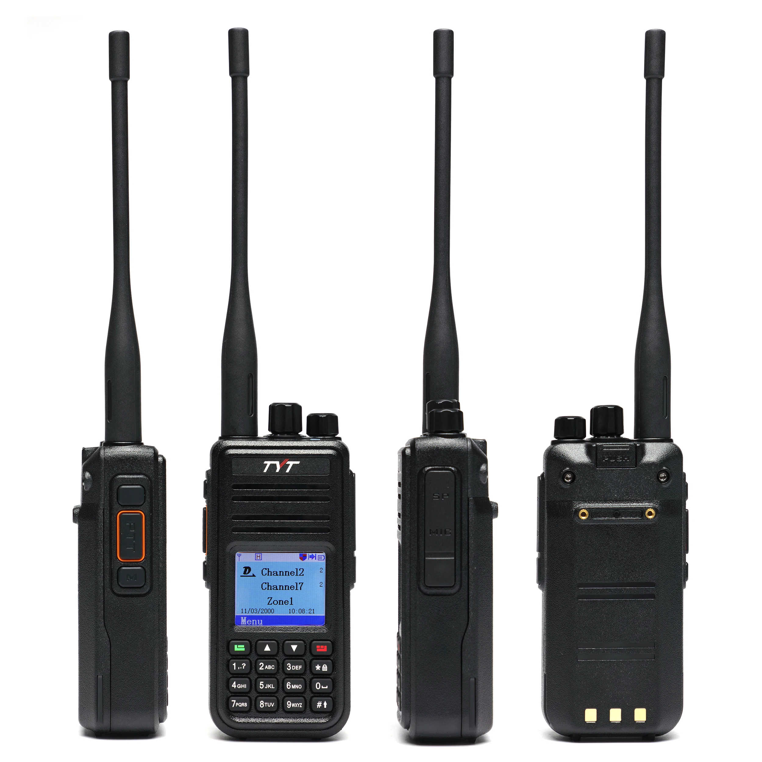 TYT New MD-UV380 10W Digital Encrypted GPS Walkie Talkie Dual Band 136-174&400-480MHz Two Way Radio 3000CH DMR Radio