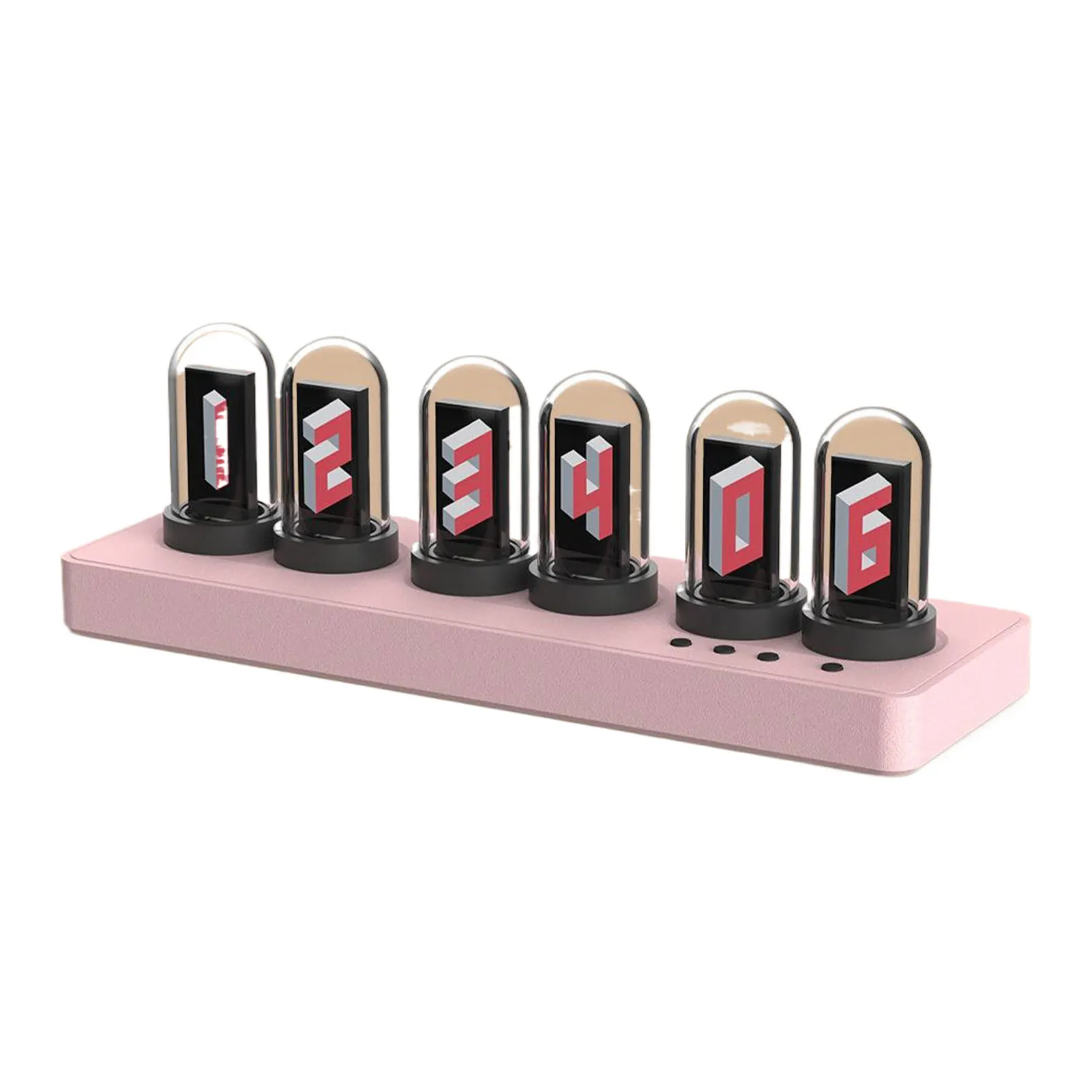 Mini Nixie Tube Clock Aluminum Alloy Desktop Clock For Desk Decor For Home Bedroom Desk Decoration
