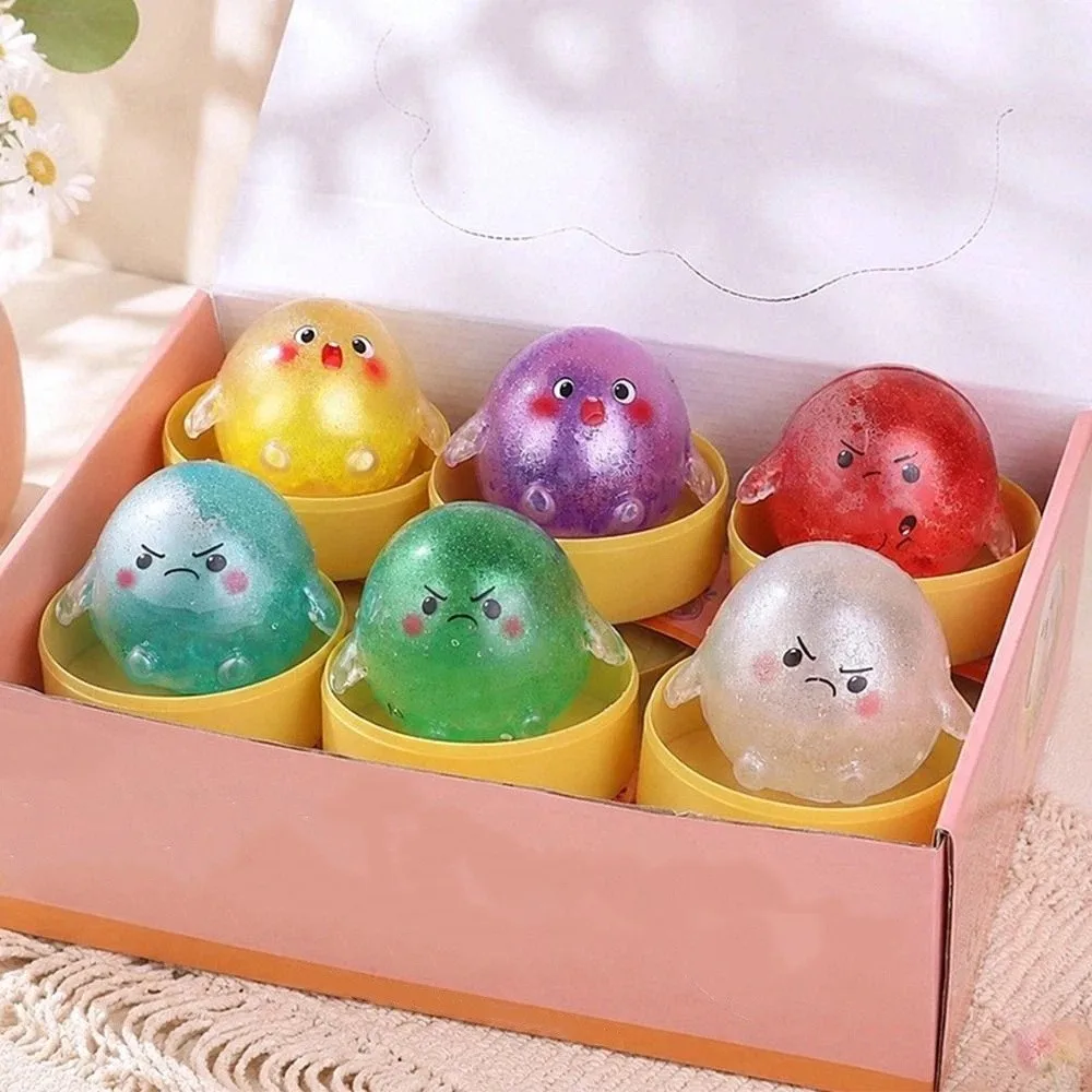 Gifts Fun Squeeze Stretchy Squeeze Soft Popped Beads Stuffed Glitter Squishy Portable Round Pinching Fun Office Use