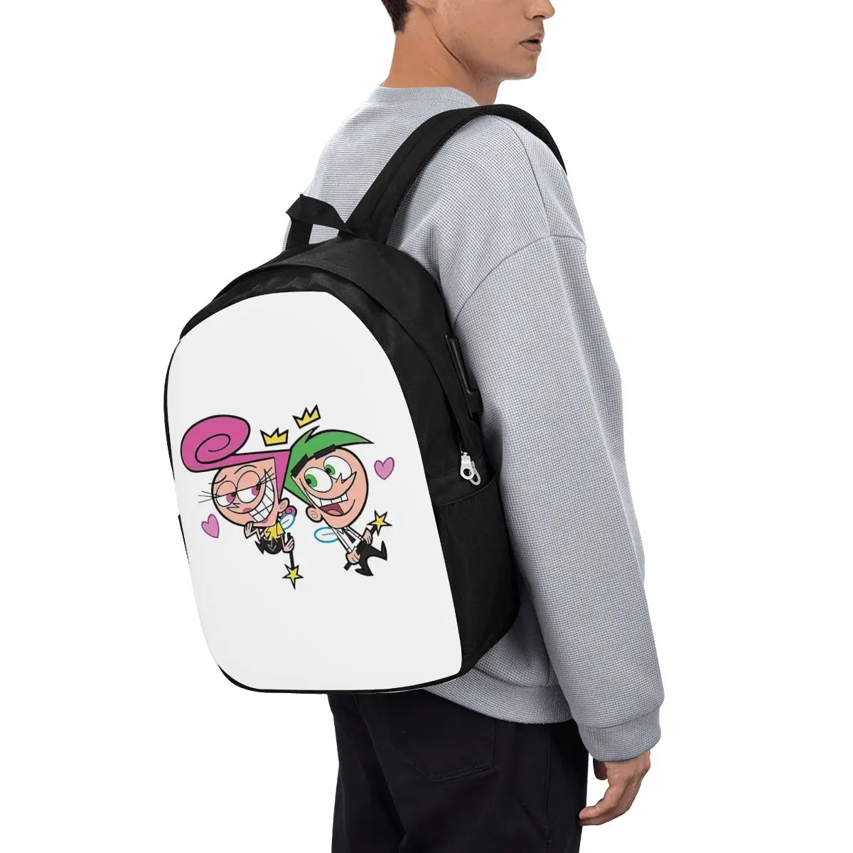 

Fairly Oddparents Cosmo Backpack Travel Notebook Bag Computer College Student School Bag Laptop Shoulder Bags for Men Women