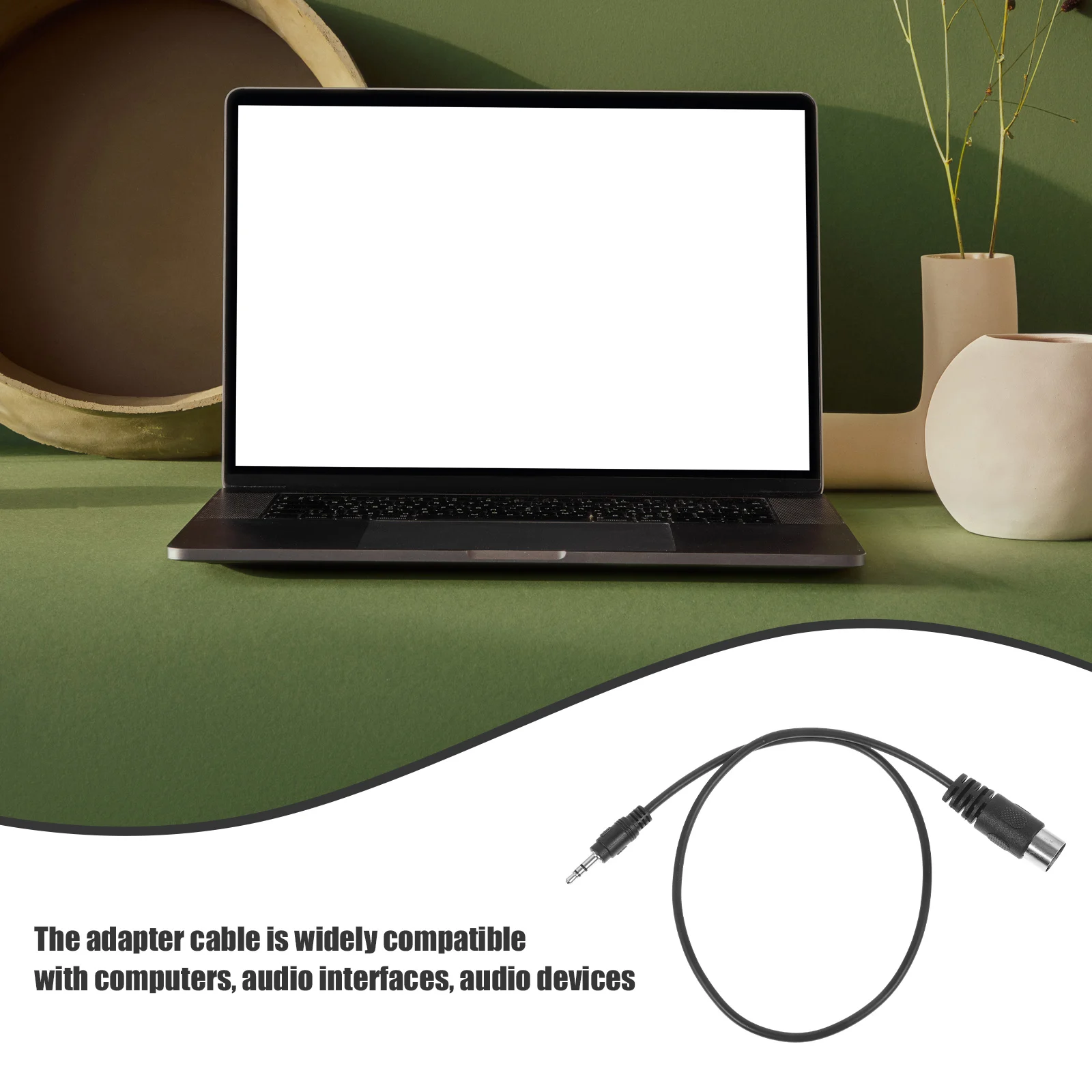 

3.5Mm 5 Pin Audio Cable Adapter Stereo Jack Cord Plug Play Compatible With Computer Audio Interfaces Devices Durable Metal