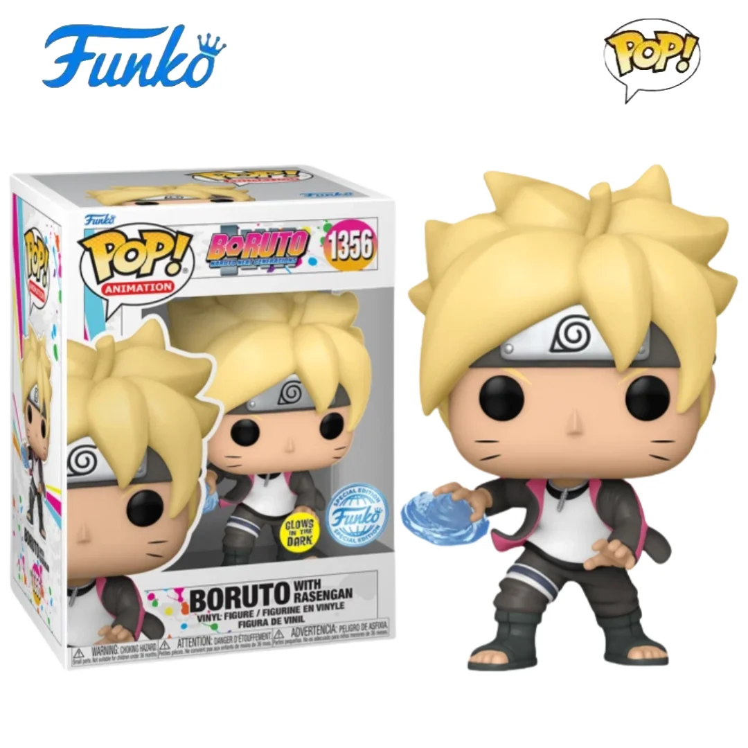 NARUTO Boruto Аниме Фигурка Funko Pop Boruto с Rasengan(Glow)1356 Виниловая фигурка 4,55 дюйма Коллекционная ограниченная серия Модель игрушки