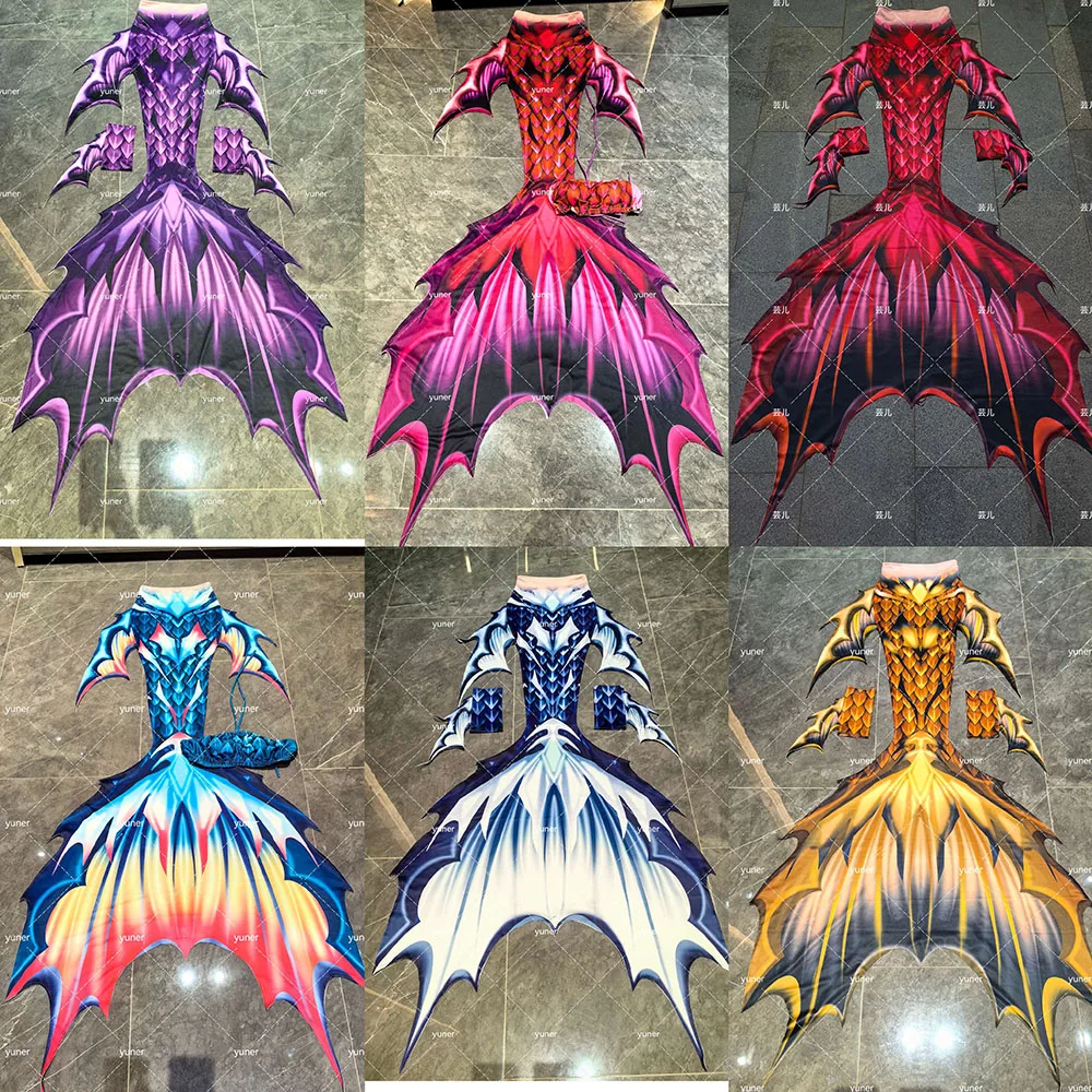 

Wan Tang Customized Mermaid Tail Skirt Adult Men's and Women's Universal Swimsuit Female slimming Swimming Pool Evening G35