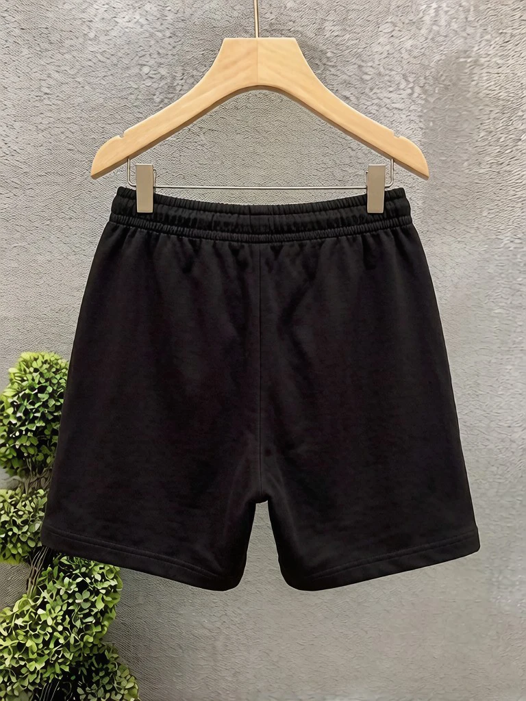 Man Solid Casual Gym Short Pant Oversized Comfortable Shorts Breathable Summer Daily Sportpants Drawstring Fashion Pants