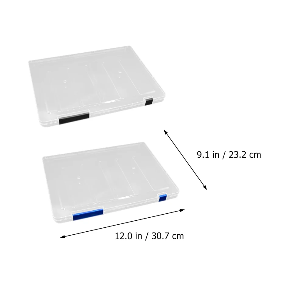 Caja de almacenamiento de carpetas de archivos A4, estuche ganizer de documentos portátil para oficina, hogar, escuela, caja de archivo de papel de plástico, 4 Uds.