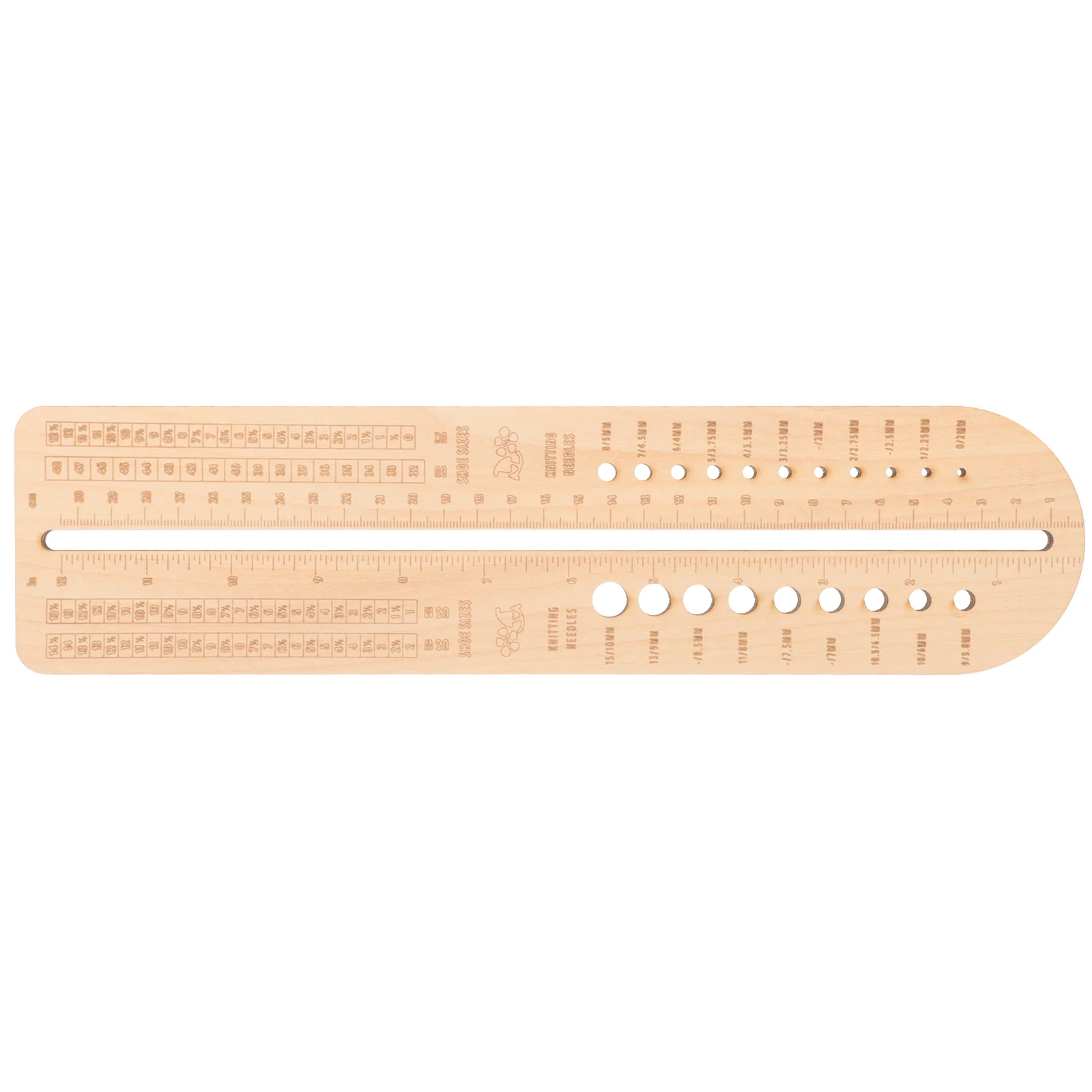 

Wooden Crochet Ruler Sock Knitting Needle Sewing Measuring Tool Other Products Household Gauge