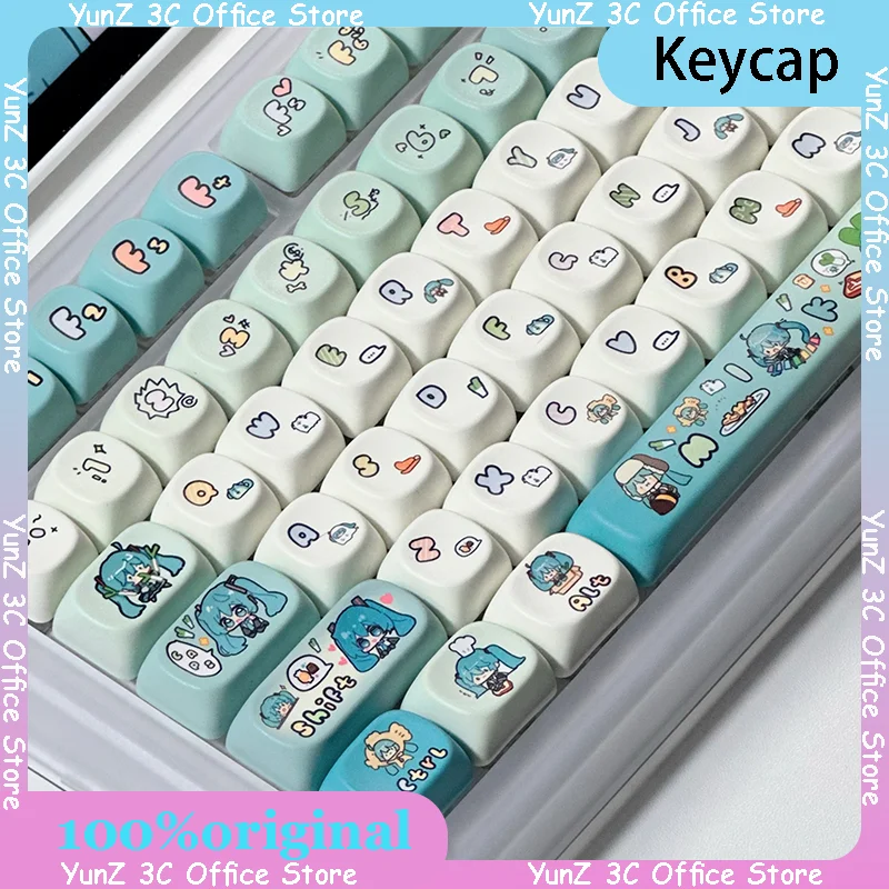 Anime Keycap Custom Miku Keycap Suitable For Woting Aula Evo80 Keyboard Keycap Cute Keycap Mechanical Keyboard Keycap