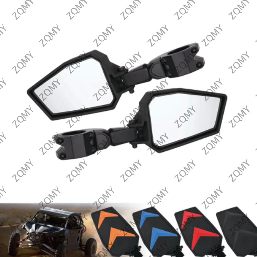 Motorcycle Side Mirrors UTV Rearview Mirror 1.75