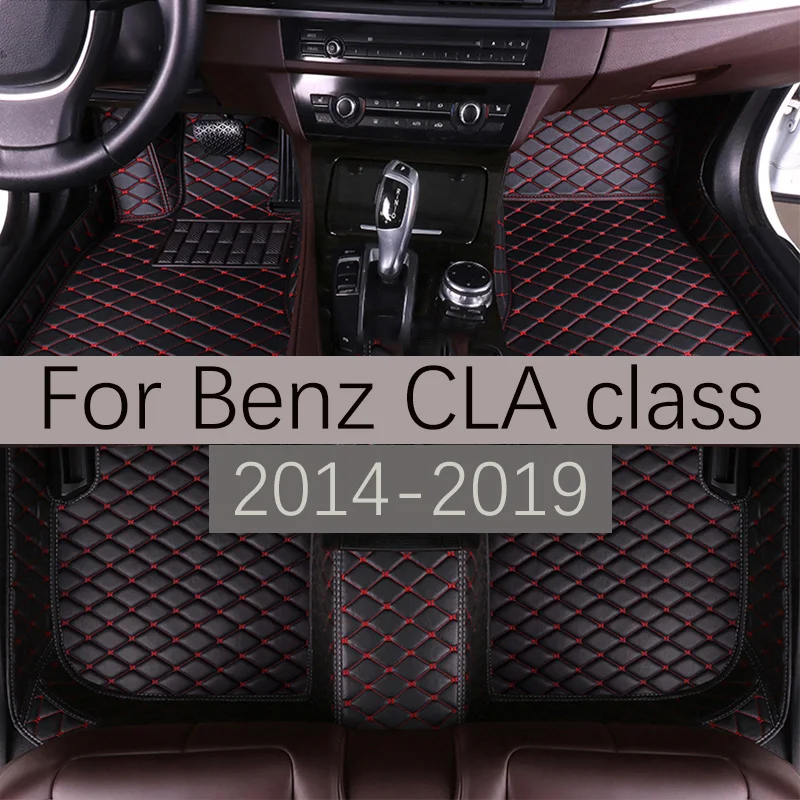 High-Quality Custom Leather Car Floor Mats For Mercedes Benz CLA Class C117 Sedan 2014 2015 2016 2017 2018 2019 Rug Auto