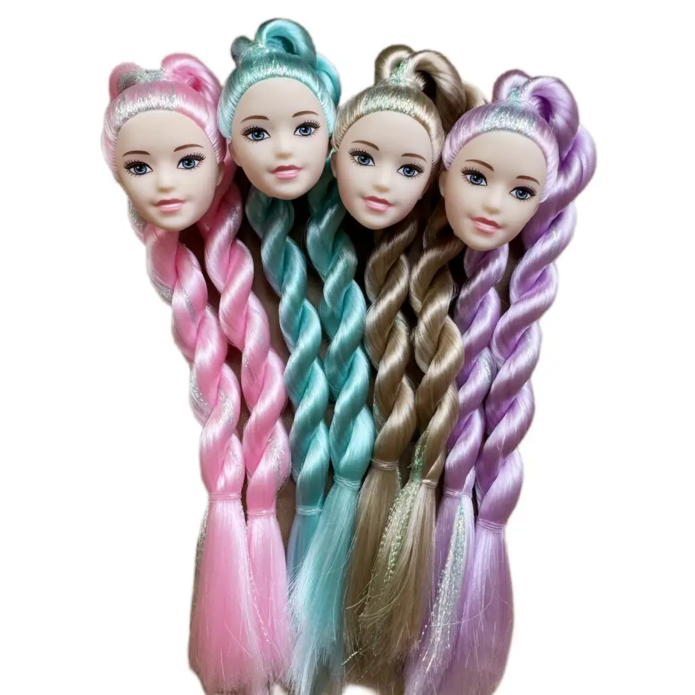1/6 Doll Heads Asian Face Mold Super White Skin Tone Fashion Big Braid Doll Head DIY Toy Parts Girls Birthday Gifts