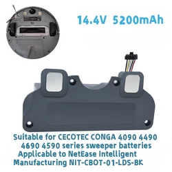 Suitable for CECOTEC CONGA 4090 4490 4690 4590 series sweeper battery 14.4V 5200mAh