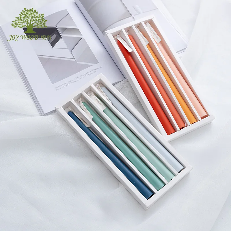 Long Pole Aromatherapy Candle Smokeless Scented Candle Banquet Party Retro Colored Candles Family Birthday Home Decor