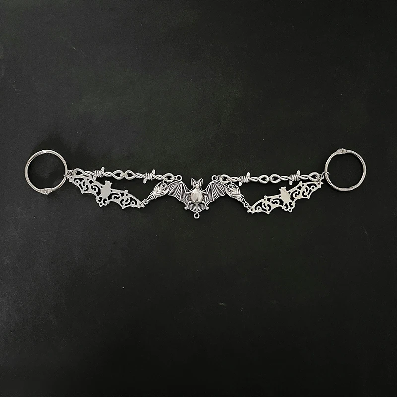1 قطعة سلسلة معدنية السحر مصمم حديقة الأحذية الديكور القوطية الشرير DIY بها بنفسك الجوف خارج الأحذية الديكور النساء الصنادل اكسسوارات