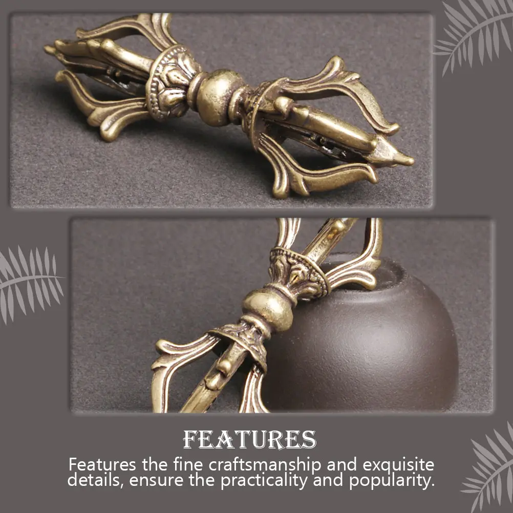 

1 PCS Copper Vajra Pestle Decor Style Home Adornment Desk nament Unique Design Compact Size Brass Craft
