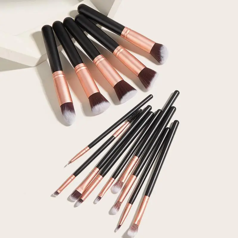 Makeup Brushes Set Eye Shadow Eyebrow Foundation Brush Wooden Handle Daily Basic Makeup Professional Portable Beauty Tools