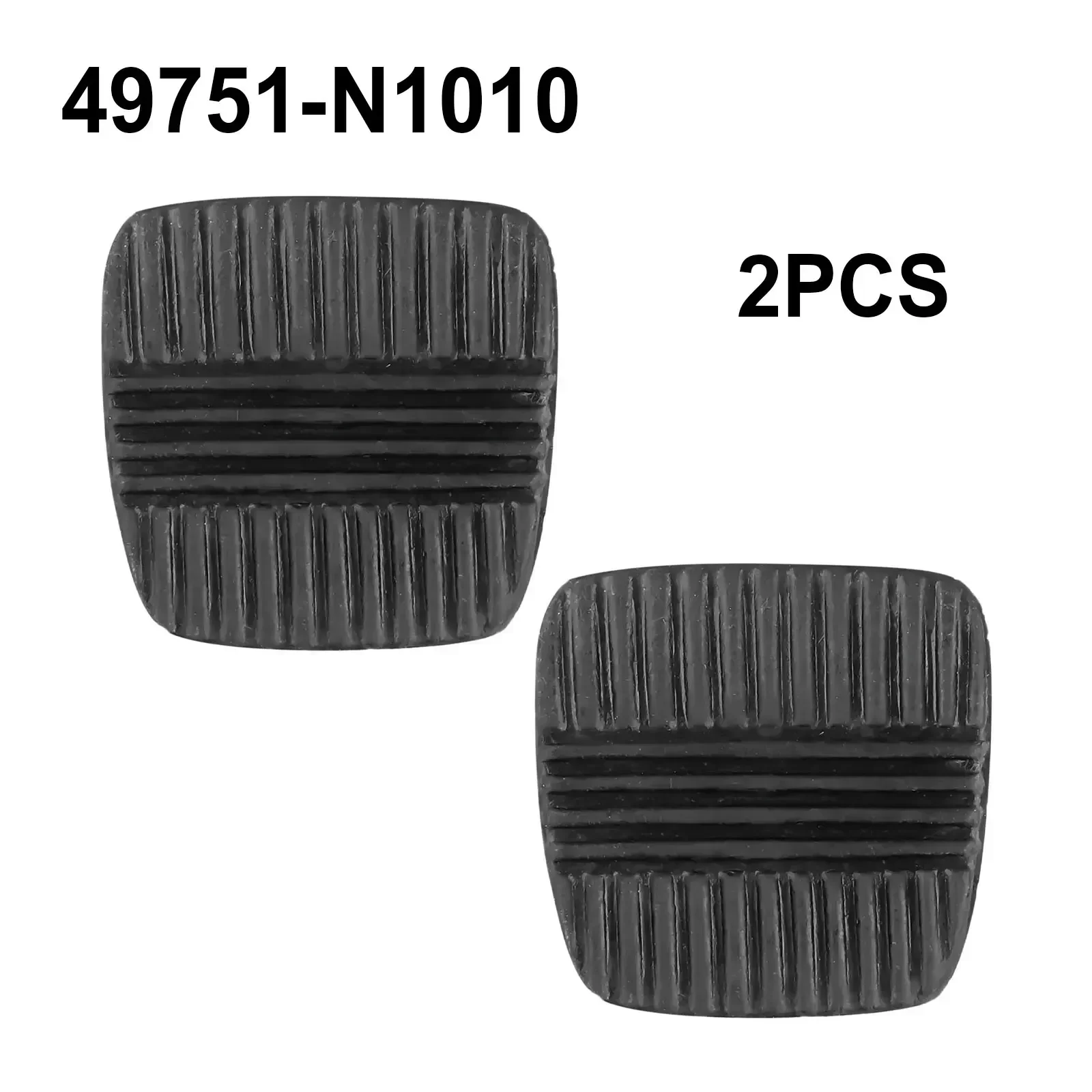 2Pcs Car Brake Clutch Pedal Rubber Pads Cover 49751-NI010 For Nissan Patrol 3.2 Diesel (SWB 3Dr Wagon 84-88 W/SD33 6Cyl Engine)