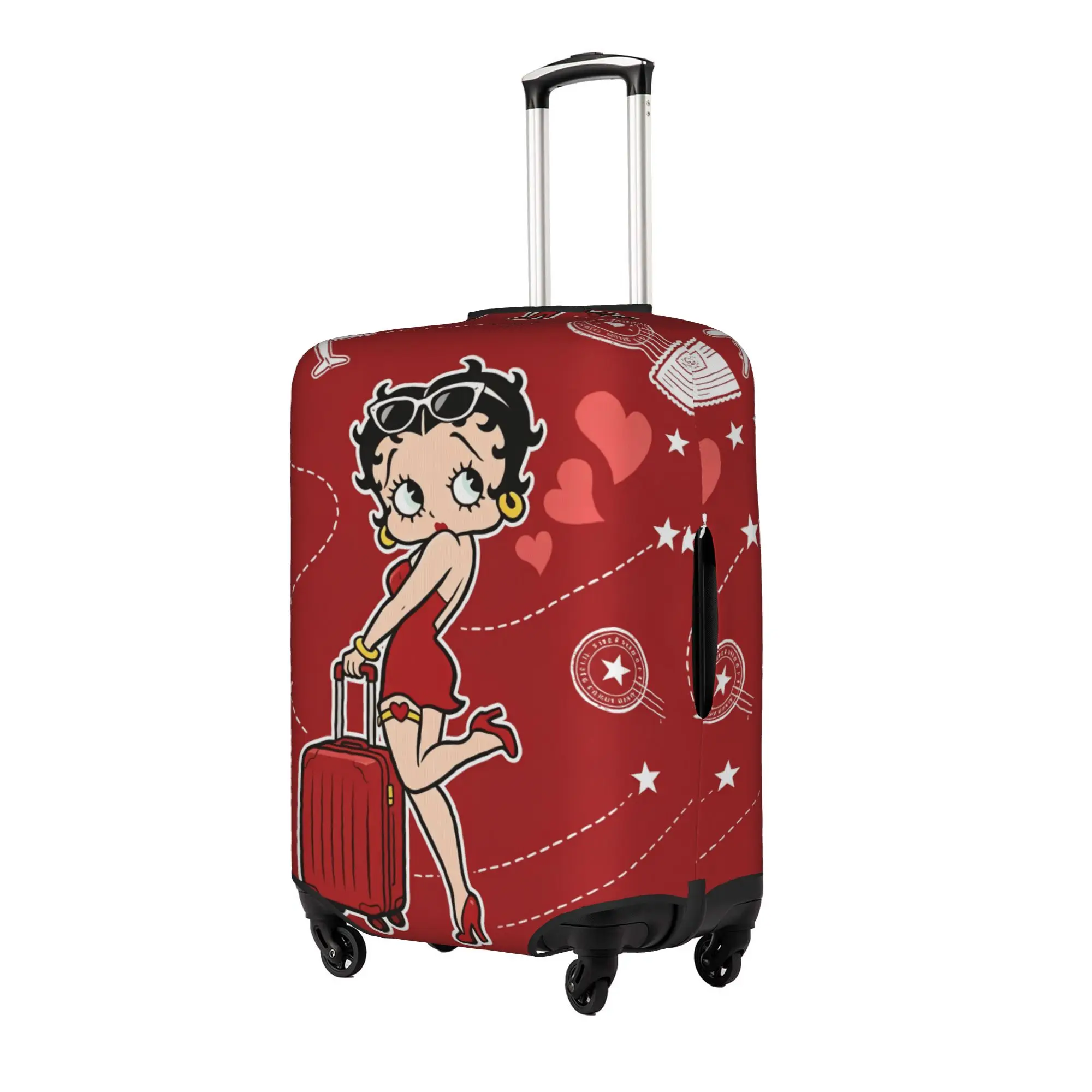 Custom B-Bettys Cartoon Boop Luggage Cover Elastic Girl's Heart Cute Travel Suitcase Protective Covers Fits 18-32 Inch view 2