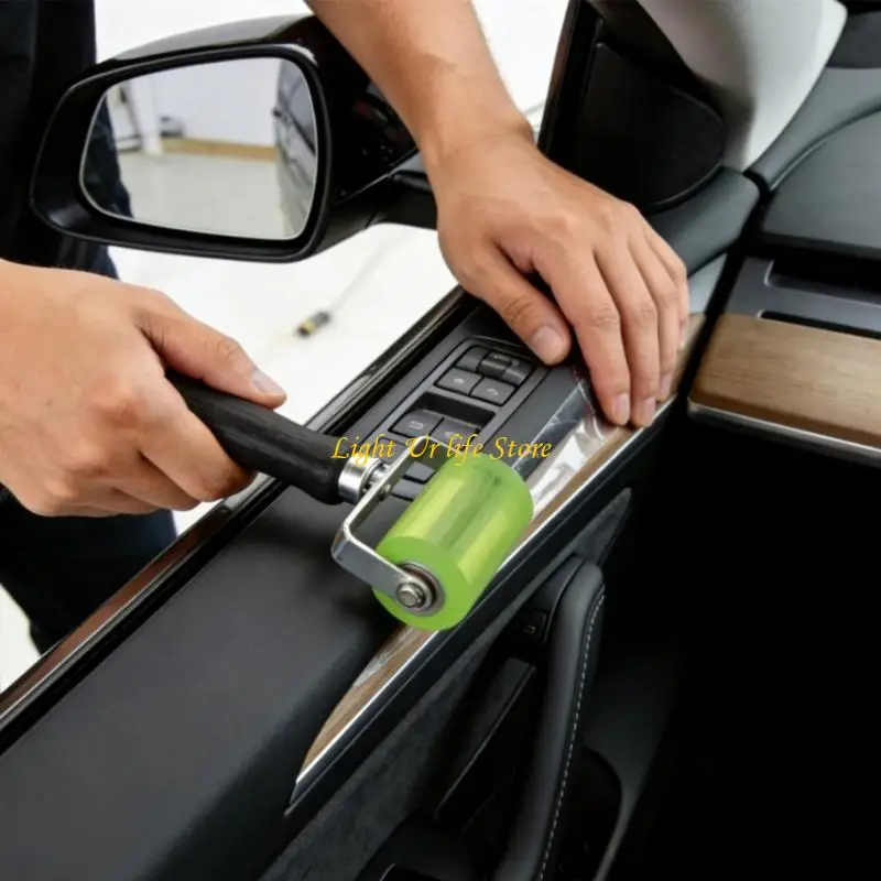 

63HA 3 шт. резиновый роликовый инструмент для звукоизоляции автомобиля и проектов по благоустройству дома, удобная деревянная