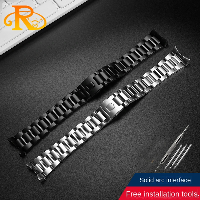 22 24 мм из цельной стали, изысканный серебристо-черный металлический ремешок тонкой работы, ремешок для часов TAG Heuer Super CARRERA WAY201A F1 MONACO