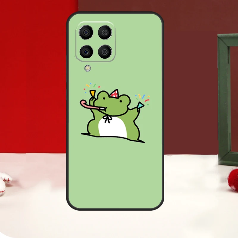 Mint Green Funny Frog For Samsung Galaxy M13 M23 M33 M53 M21 M51 M12 M32 M52 M34 M54 M15 M55 M20 M30s M31s Case image 4