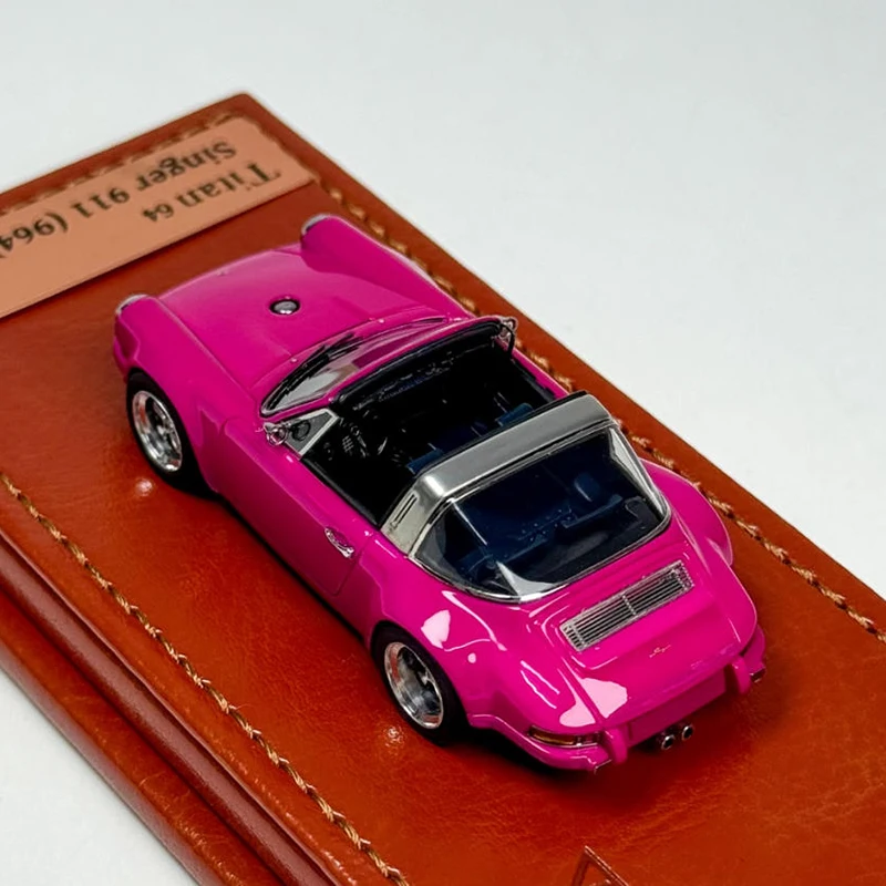 메이크업 1:64 싱어 911 964 타르가 레진 자동차 모델 정적 컬렉션 장식용 휴일 선물 장난감