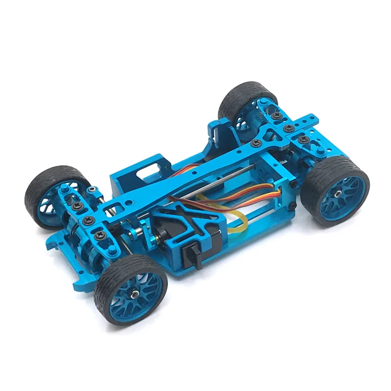 1:28 Metal Upgrade Modified Frame MINI-Q Drift Model With Metal Three-wire Steering Gear RC Car Spare Parts Accessories